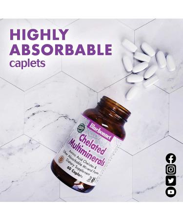 Bluebonnet Nutrition Chelated Multiminerals Iron-Free - 120 Caplets | Essential Mineral Support - Buy Online on GoSupps.com