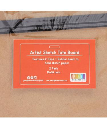 Artist Sketch Board with Double Clips - 18x18 Inch (2 Pack) for Art Classroom, Studio & Field - Buy Online on GoSupps.com