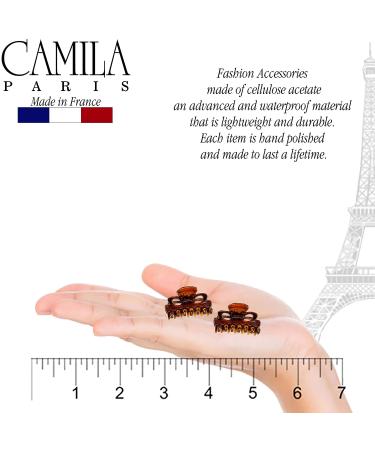 Camila Paris CP2628/2 French Hair Clips Set - Small 1 inch Claw Clips for Women - Made in France with Cellulose Tortoise - Stylish and Durable Accessories - Buy Online on GoSupps.com