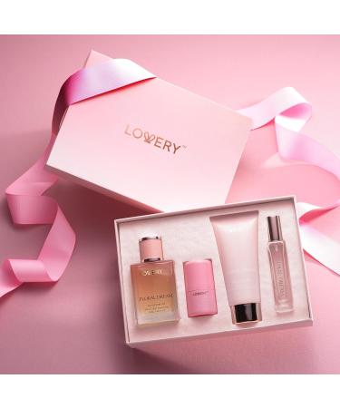 Gift for Women Floral Dream 4 in 1 Womens Perfume & Deodorant Set - 4pc Pink Eau de Parfum Fragrance Sets - Perfumes for Women Gift Set with Non Toxic Antiperspirant Stick Body Lotion & Mini Perfume - Buy Online on GoSupps.com