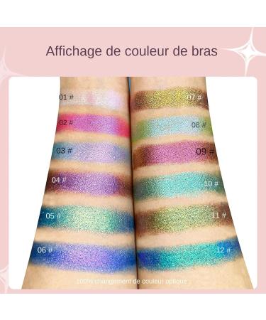  TocaFeank Shimmer Eyeshadow Unique Makeup Eyeshadow | 12X Women's Long Lasting Glitter Makeup Eyeshadow Unique Makeup Eyeshadow for - Buy Online on GoSupps.com