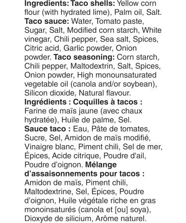 Old El Paso Stand 'n Stuff Taco Dinner Kit Box Includes 10 Taco Shells Mild Taco Sauce and Taco Seasoning Mix Ready in 20 Minutes 250 Grams Package No Artificial Flavours or Added Colours - Buy Online on GoSupps.com