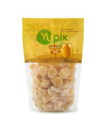 Yupik Organic Crystallized Ginger Slices 1 kg 6 Count Gluten-Free Non-GMO Kosher Vegan Chewy Ginger Root Sugar Coated Strips Candied Ginger Sweet Snacks for Baking Topping & Beverages 6 kg