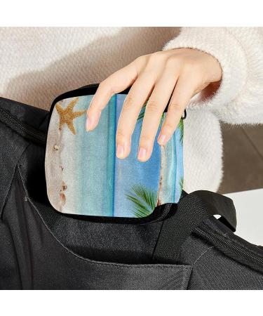 GIAPB Period Bag - Sanitary Napkin Storage & Makeup Pouch | Beach Palm Tree Starfish | Color5313 - Buy Online on GoSupps.com