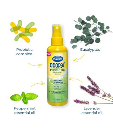 FunkAway Sport Aerosol Spray 3.4 oz & Dr. Scholl's Probiotic Foot Spray 4oz - Odor Eliminator for Shoes and Sports Gear - Buy Online on GoSupps.com