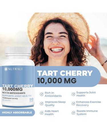 New POTENT 10x EXTRACT TART CHERRY capsules 10 000mg per serving Powerful Antioxidant. Improved Sleep Tart Cherry Supplement for Gout Relief Ideal for Women and Men Non-GMO Vegan Gluten Free. 270 Capsules. 90 count (Pack of 3) - Buy Online on GoSupps.com
