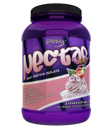 Syntrax Nectar Sweets Native Grass-Fed Whey Protein Isolate, Strawberry Mousse, 2 Pound (Pack of 1), 32 Oz
