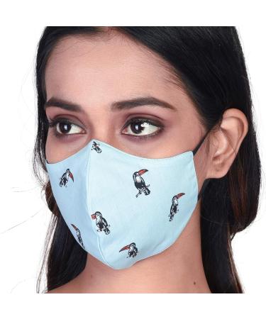 Raho Safe Suman Nathwani Designer Face Mask - 3-Layer 100% Pure Japanese Cotton | Breathable Washable Reusable - Set of 4 - Buy Online on GoSupps.com