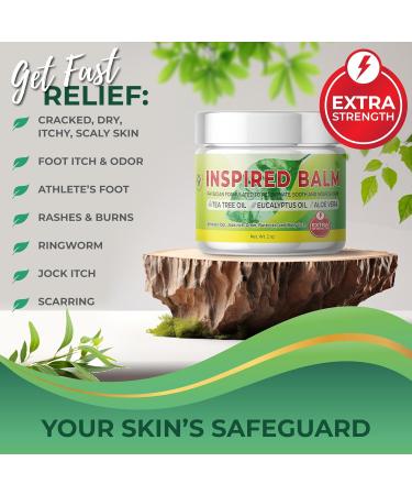 Extra Strength Tea Tree Balm for Skin | Athlete's Foot Jock Itch & Ringworm Relief Cream | Fast Acting Physician Formulated 2oz - Buy Online on GoSupps.com