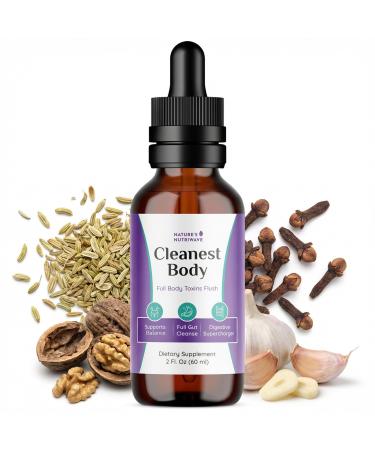 Cleanest Body Natural Detox Liquid Supplement with Fennel Seed Marshmallow Root & Peppermint Oil Non-GMO Made in USA 2 fl. oz.(60ml) 1 Month Supply 2 Fl Oz (Pack of 1)