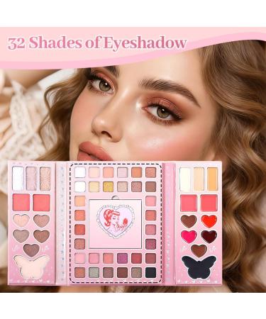 Palette de maquillage 32 fards paupi res mats et blush rouge l vres trois tons surligneur | Kit de beaut pour le visage les yeux les l vres - Buy Online on GoSupps.com