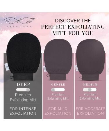 Seraphic Skincare Premium Exfoliating Mitt - Korean Viscose Fiber Body Exfoliator for Self-Tan Removal & Application - Ideal for Normal to Dry Skin - Buy Online on GoSupps.com
