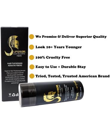 Natural Keratin Hair Fibers for Thinning Hair - Dark Brown 27.5g - Hair Loss Concealer for Men & Women - Buy Online on GoSupps.com