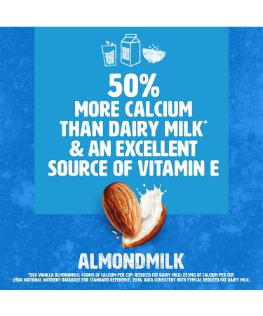 Silk Almond Milk Vanilla - Dairy-Free, Non-GMO, 6 Pack (1 Qt Each) - Buy Online on GoSupps.com
