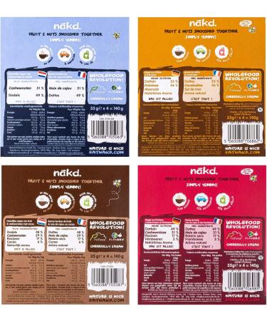  Nakd nakd. Mix-Pack 77549 Fruit and Coconut Bars 560 g Pack of 4 - Buy Online on GoSupps.com