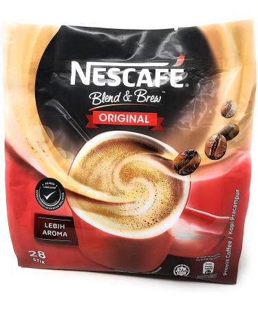 Nescaf 3 in 1 Instant Coffee Sticks ORIGINAL - Best Asian Coffee Imported from Nestle Malaysia (28 Sticks) 28 Count (Pack of 1)
