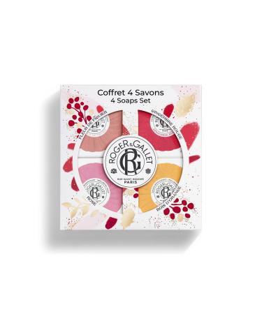 ROGER & GALLET & Gallet Soap Gift Set: Rose Fleur de Figuier Bois d'Orange Gingembre Rouge (4 x 50g) Ginger Giftset