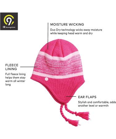 C9 Champion Girls' Pink Peruvian Hat with Ear Flaps and Fleece Lining - Buy Online on GoSupps.com