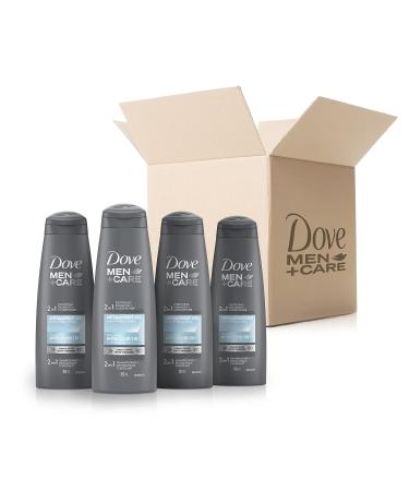 Dove Men+Care Fortifying Shampoo + Conditioner Anti-Dandruff 2 In 1 Clinically Proven to Fight Dandruff 355 ml Pack of 4