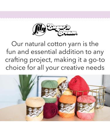 Lily Sugar'N Cream Jute Yarn - 6 Pack | 71g/2.5oz Cotton Yarn | 4 Medium Weight | 120 Yards for Knitting/Crochet - Buy Online on GoSupps.com