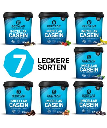 Bodylab24 Casein Micellar Chocolate 1750g 100% Pure Casein Rich in BCAA Amino Acids Long Feeling of Fullness Promotes Muscle Building Ideal During a Protein Diet - Buy Online on GoSupps.com