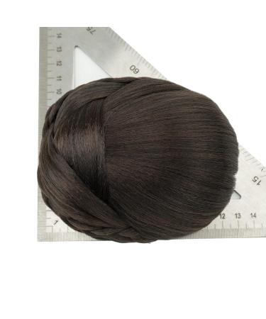 Imissu Braided Chignon Hair Cover - Chocolate Brown Donut Hair Tube Hair Tie & Wig Clips for Weddings - Updo Accessory - Buy Online on GoSupps.com