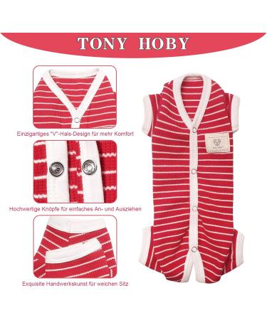 Shop Tony Hoby Dog Suit for Men & Women - Soft Cotton Overall with Stripes for Comfortable Sleep - Size S for Girls - Buy Online on GoSupps.com