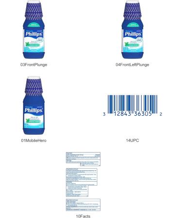 Phillips Milk of Magnesia Mint 12 oz - Gentle Antacid & Laxative - Buy Online on GoSupps.com