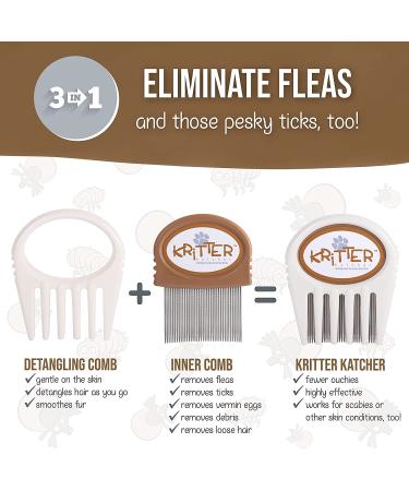 Kritter Katcher Flea & Tick Grooming Comb: Effective Pet Care Tool - Buy Online on GoSupps.com