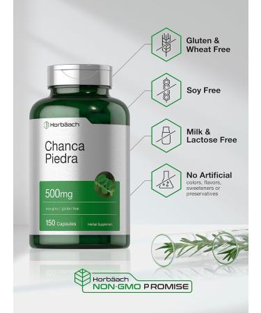 Horb ach Chanca Piedra Capsules | 500mg | 150 Count | Non-GMO and Gluten Free Herbal Supplement - Buy Online on GoSupps.com