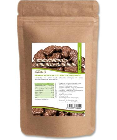  mynatura Mynatura Banana Flakes coated in whole milk chocolate | Chocolate | Banana | Snack | Topping | Candy | In a bag (3 x 1000 g) - Buy Online on GoSupps.com