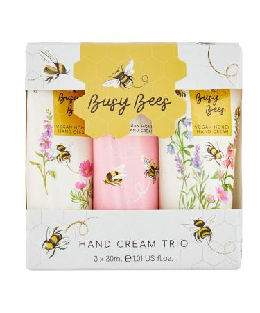 Heathcote & Ivory Busy Bees Orange Blossom Honey Hand Cream Trio Set 3 Fl Oz (Pack of 1) Spring Flowers 3 Fl Oz (Pack of 1)