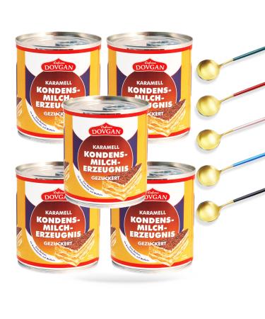 Caramel Condensed Milk Product Sweetened 5x397 g + 1 Free Spoon of Caramel 79.4 ml (Pack of 5)