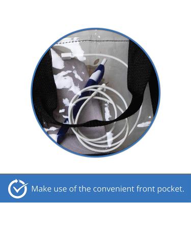 Clear Zipper Tote Bag - Stadium, Beach, and Work Approved - Black - Buy Online on GoSupps.com