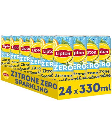 Buy Lipton Ice Tea Sparkling Lemon Zero - Sugar-Free Carbonated Iced Tea 24 x 330ml - International Shipping Available! - Buy Online on GoSupps.com