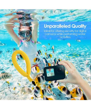 Avorast 2 Pack Waterproof Camera Float Strap Universal Floating Wristband Hand Grip for GoPro, Nikon, Canon, Sony | Waterproof Underwater Lanyard for Camera Safety - Yellow - Buy Online on GoSupps.com