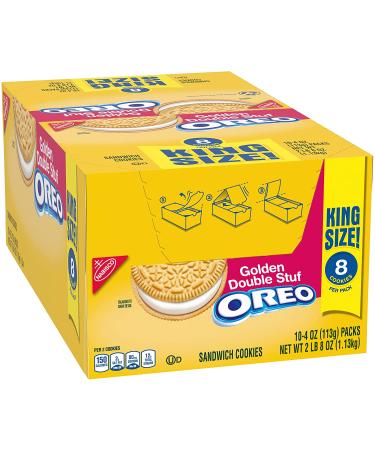 OREO Double Stuf Golden Vanilla Sandwich Cookies - 10 King Size Snack Packs - Buy Online on GoSupps.com