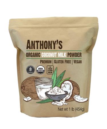 Anthony's Organic Coconut Milk Powder, 1 lb, Gluten Free, Vegan & Dairy Free, Creamer Alternative, Keto Friendly 1 Pound (Pack of 1)