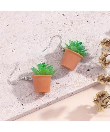 Feylie Small Bonsai Earrings - Creative Succulent Jewelry | Perfect Garden Gift for Mothers Women and Gardeners - Red - Buy Online on GoSupps.com