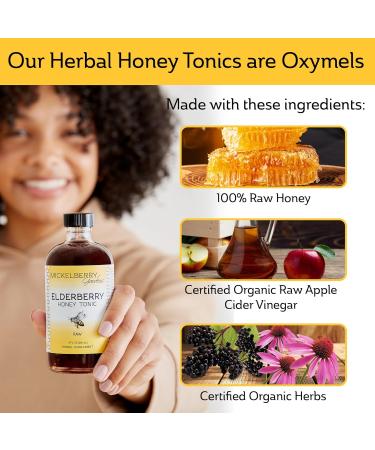 Mickelberry Gardens Elderberry Honey Tonic Sambucus Syrup Black Elderberry - Immune Support for Adults and Kids (8 Ounces) 8 Fl Oz (Pack of 1) - Buy Online on GoSupps.com