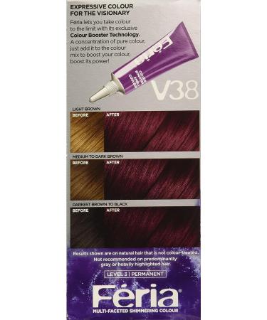 L'Oreal Paris Feria V38 Violet Noir Hair Color Dye - Intense Deep Violet | 1 Count - Buy Online on GoSupps.com
