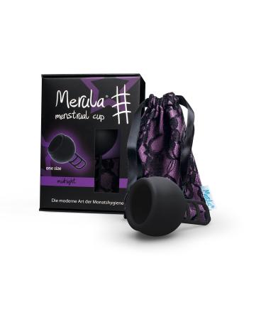 Merula Cup midnight (black) - One size menstrual cup made of medical silicone Black Single - Buy Online on GoSupps.com