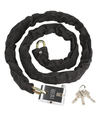Diyife bike chain lock 3 keys thickened steel chain high -security anti -theft bicycle lock weatherproof chain lock for bicycle motorcycle scooter gate fence - 1.2m 120cm with 3 keys