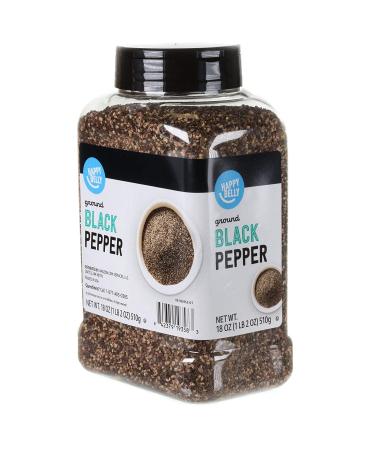 Happy Belly Black Pepper Coarse Ground 18 oz - Amazon Brand - Buy Online on GoSupps.com