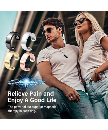 Lymphatic Drainage Ring Set - Pain Relief & Fatigue Reduction - Adjustable Therapy Rings for Men and Women - Buy Online on GoSupps.com