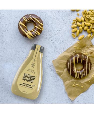 Nutchup | Creamy Peanut Butter Squeeze Bottle | Delicious Topping for Pancakes Waffles Ice Cream & More | 435g Crunchy Flavor | Shop Internationally - Buy Online on GoSupps.com