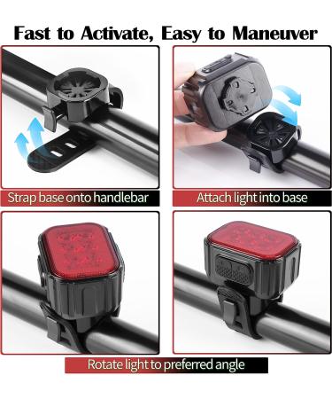 Newlight66 USB Rechargeable LED Bike Headlight and Taillight Combo for Night Riding - Buy Online on GoSupps.com