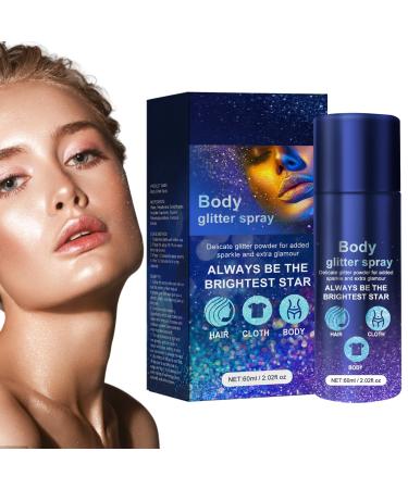 Duqulle Glitter Powder Makeup - Girls Glitter Powder Sweat Spray for Face and Body Daily Body Makeup Face Neck Cosmetics Duqulle