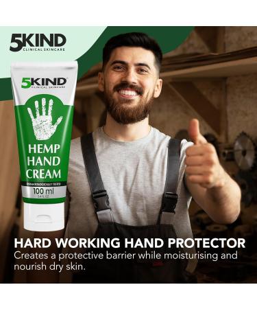 5kind Hemp Hand Cream 100ml - Intensive Hemp Cream for Hands - High Strength Working Hands Cream - Professional Women & Mens Hand Cream for Dry Hands - Natural Hand Cream - Buy Online on GoSupps.com