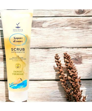  Ischia Sorgente di Bellezza ISB - "Sea Flavor" Scrub Cleansing Soap with Thermal Mud 250ml Organic Aloe and Thermal Water from the Island of Ischia - Buy Online on GoSupps.com